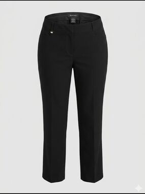 JM Collection Black Straight-Leg Pants Woman's Plus Size 16W